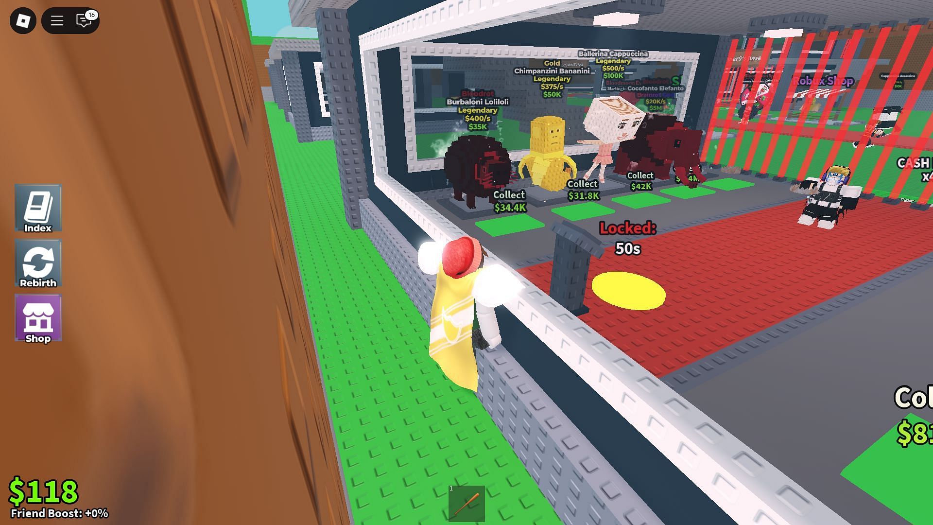 A Bloodrot Brainrot in a player's base (Image via Roblox)